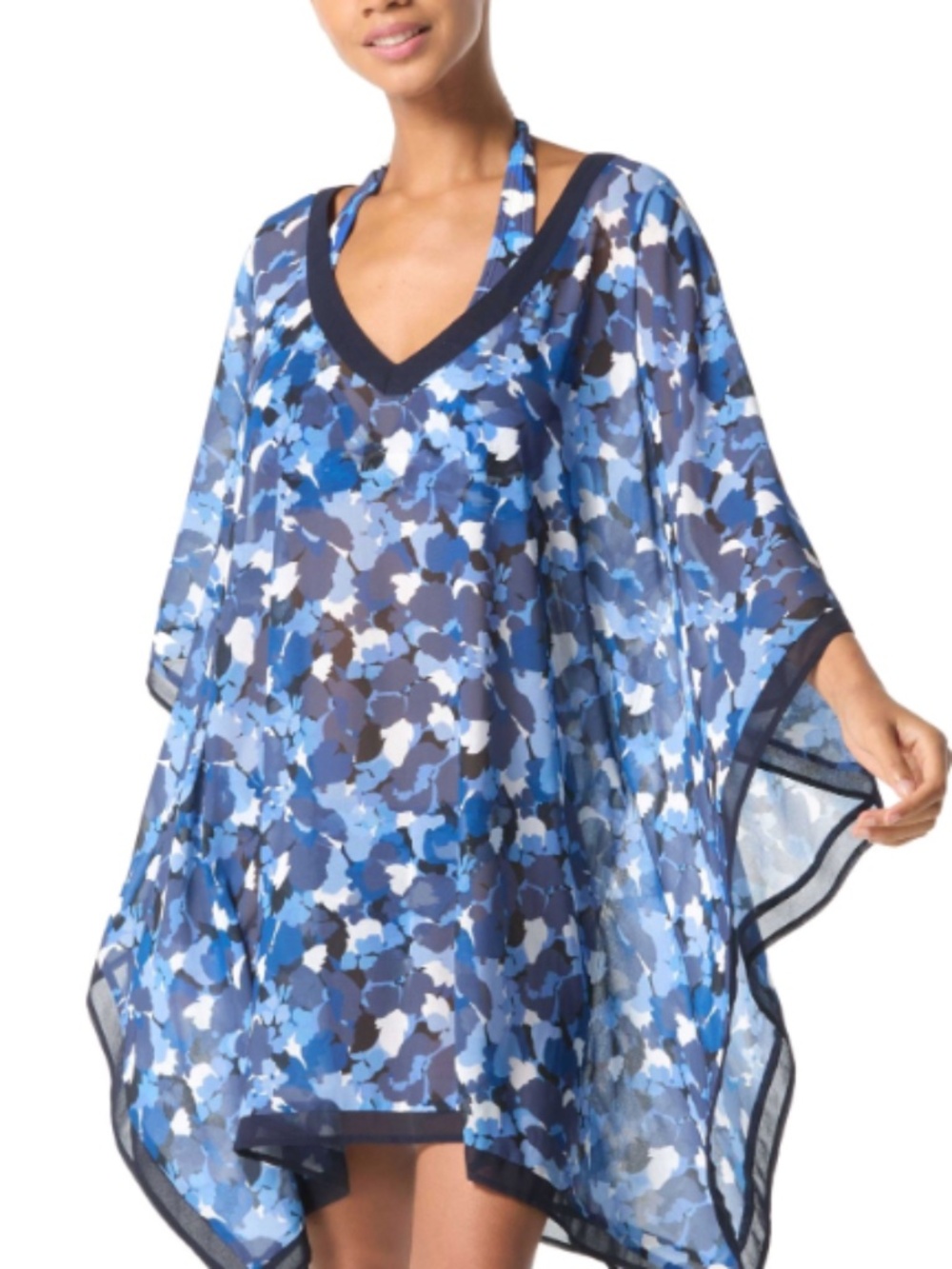 Michael Michael Kors Women's Chiffon Poncho Cover-up Swimsuit Size M/L 12226